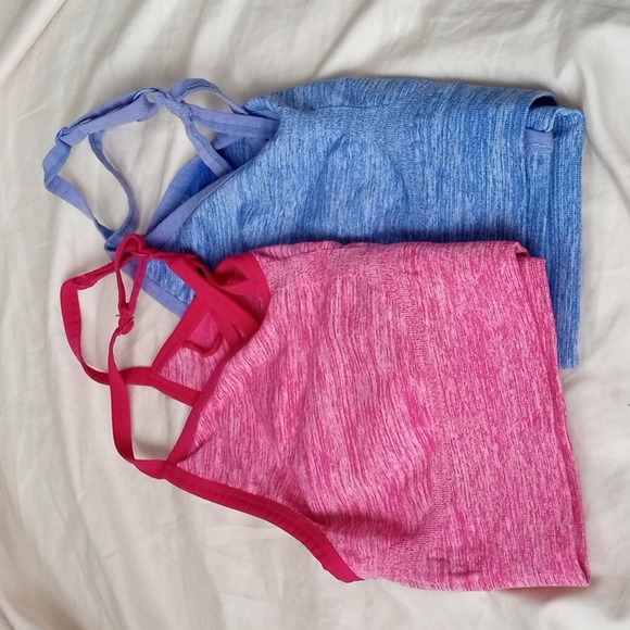 Girls AK  AKAMC Sports Bra  Pink / Blue XL Set Of 2 - Picture 8 of 8